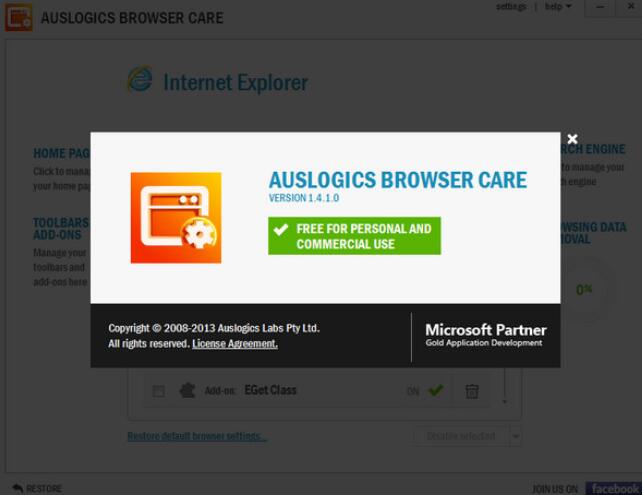 Auslogics Browser Careͼ2