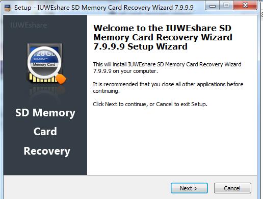 IUWEshare SD Memory Card Recovery Wizardͼ1