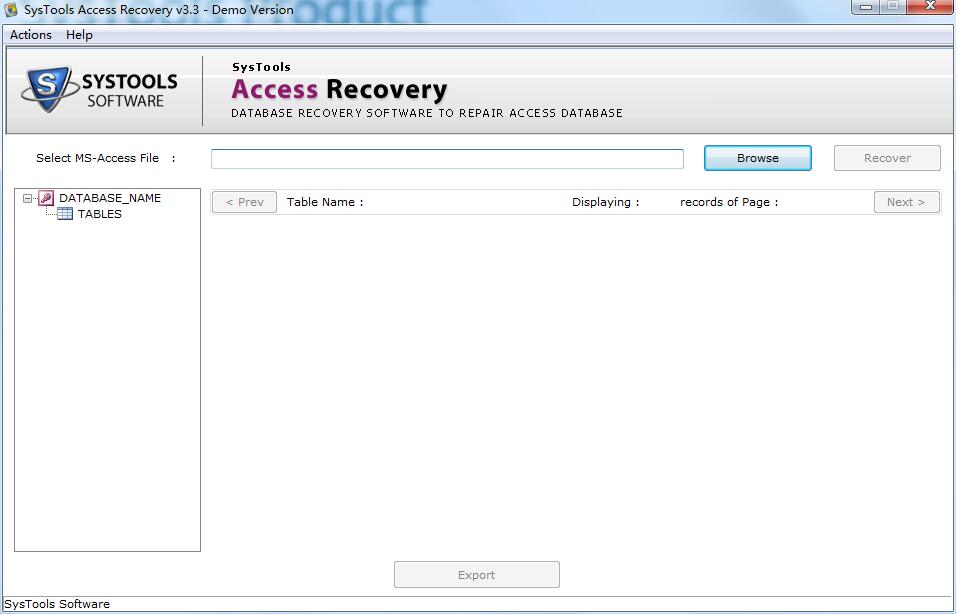 SysTools Access recoveryͼ1