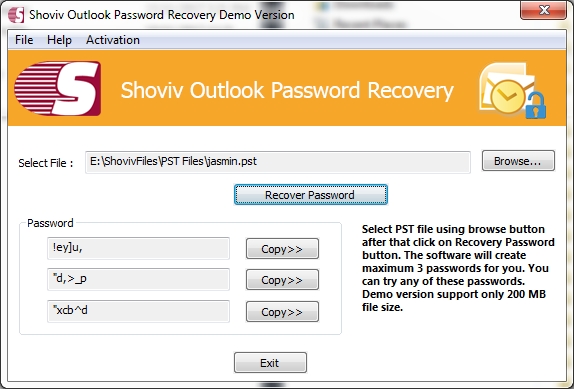 Shoviv Outlook Password Recoveryͼ1