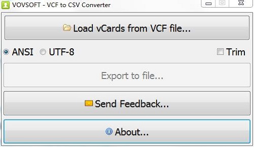 VovSoft VCF to CSV Converterͼ1