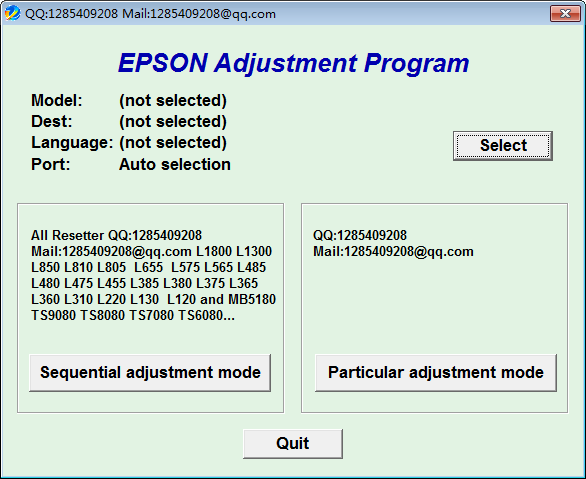 Epson Adjustment Programͼ1
