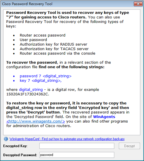 Cisco Password Recovery toolͼ1