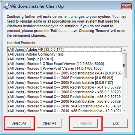 Windows Installer CleanUp Utility截图3