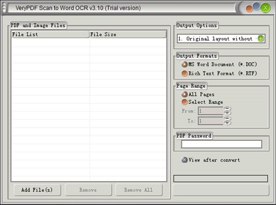 VeryPDF Scan to Word OCR Converterͼ1