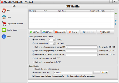 Okdo PDF Splitterͼ1