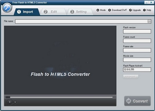 Free Flash to HTML5 Converterͼ1