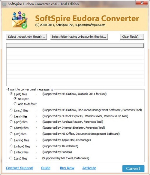 SoftSpire Eudora Converterͼ1