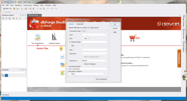 dbForge Studio for Oraceͼ1