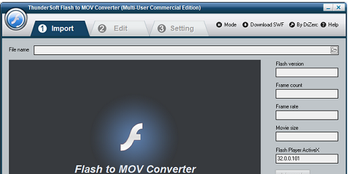 ThunderSoft Flash to MOV Converterͼ1