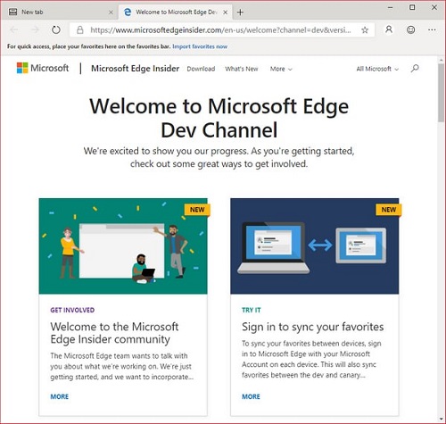 Microsoft Edge Devͼ1
