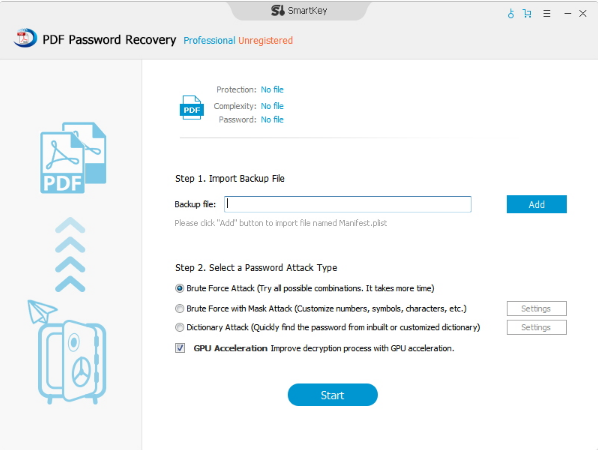 SmartKey PDF Password Recovery Proͼ1