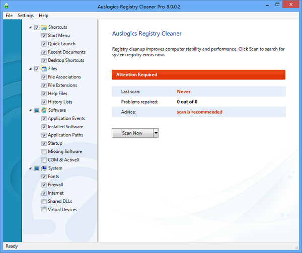 Auslogics Registry Cleaner Pro 10.0.0.4 download the new version for windows
