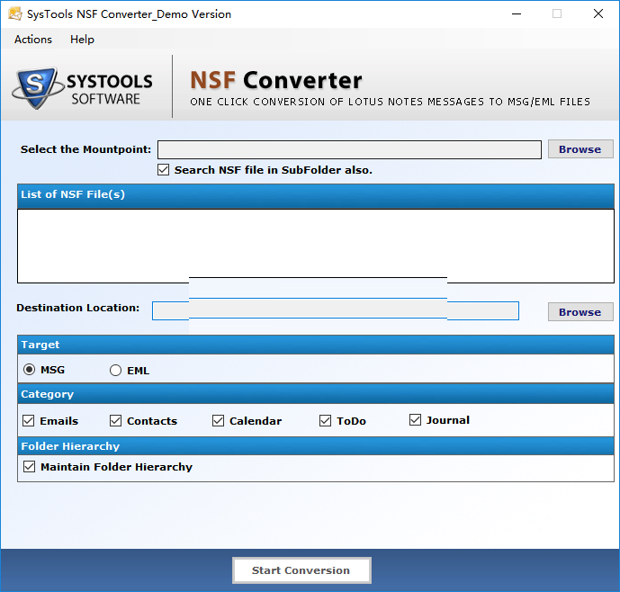 systools nsf to pst converter instructions