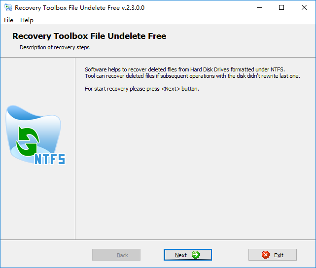 Recovery Toolbox File Undelete Freeͼ1