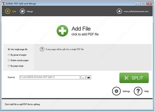 Softdiv PDF Split and Mergeͼ1