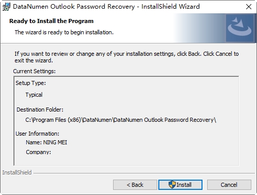 DataNumen Outlook Password Recoveryͼ1