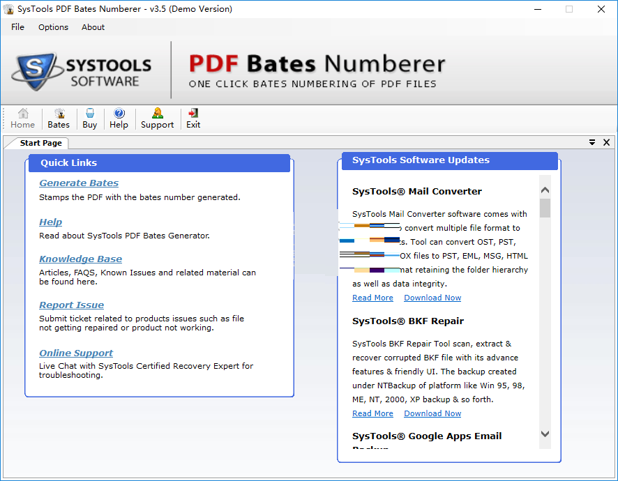 SysTools PDF Bates Numbererͼ1