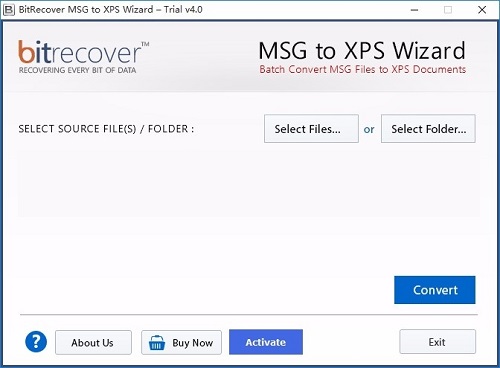 BitRecover MSG to XPS Wizardͼ1