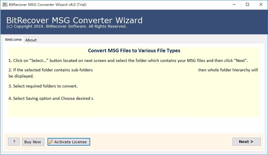 BitRecover MSG Converter Wizardwindowsͻ˽ͼ