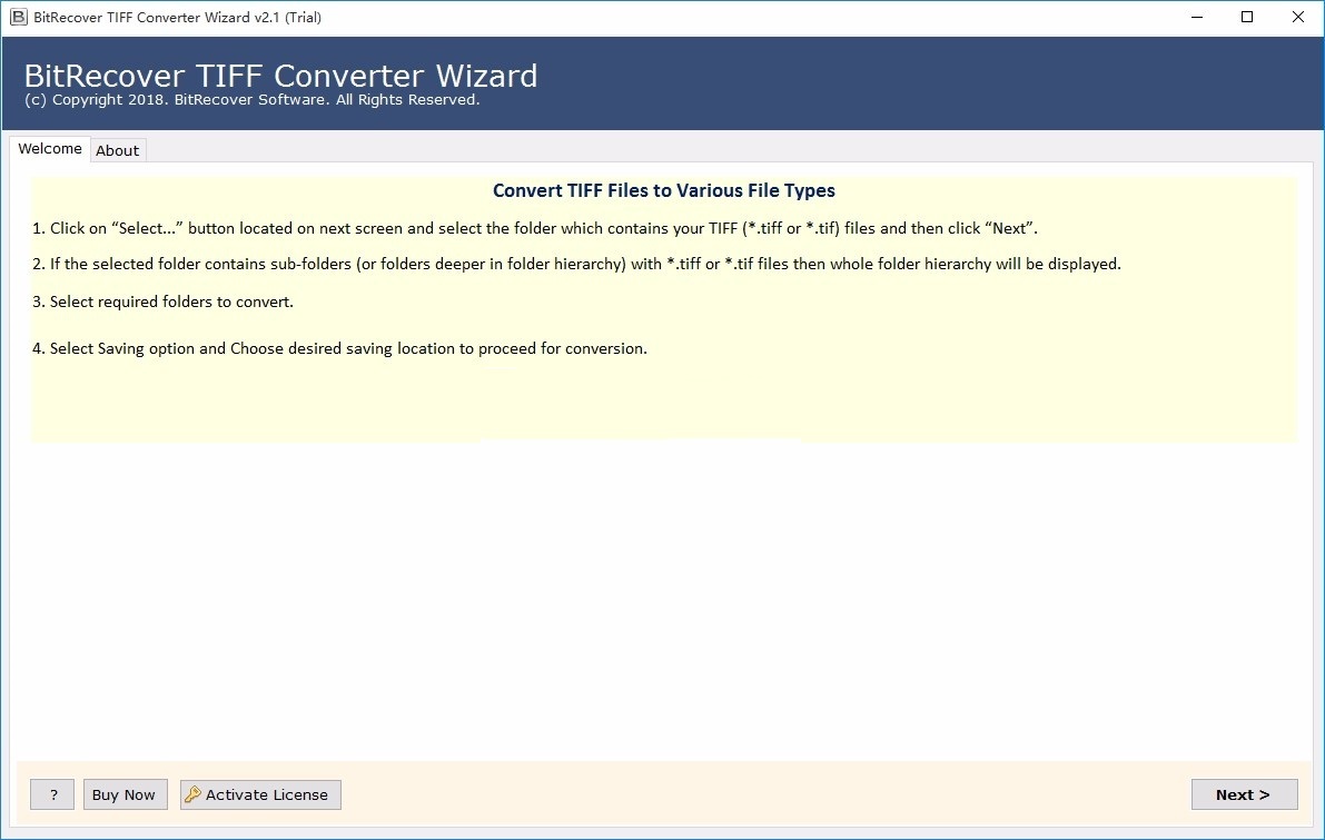 BitRecover TIFF Converter Wizardͼ1