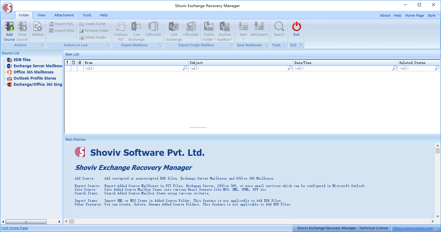 Shoviv Exchange Recovery Managerͼ1