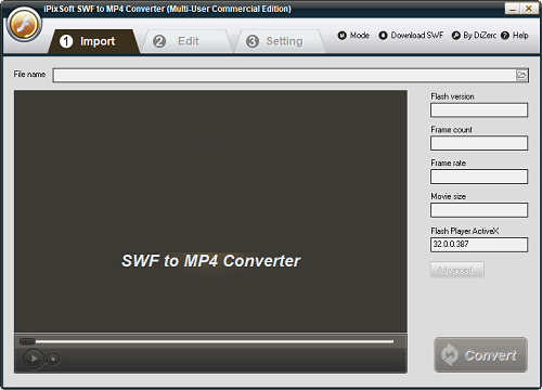 iPixSoft SWF to MP4 Converterͼ1