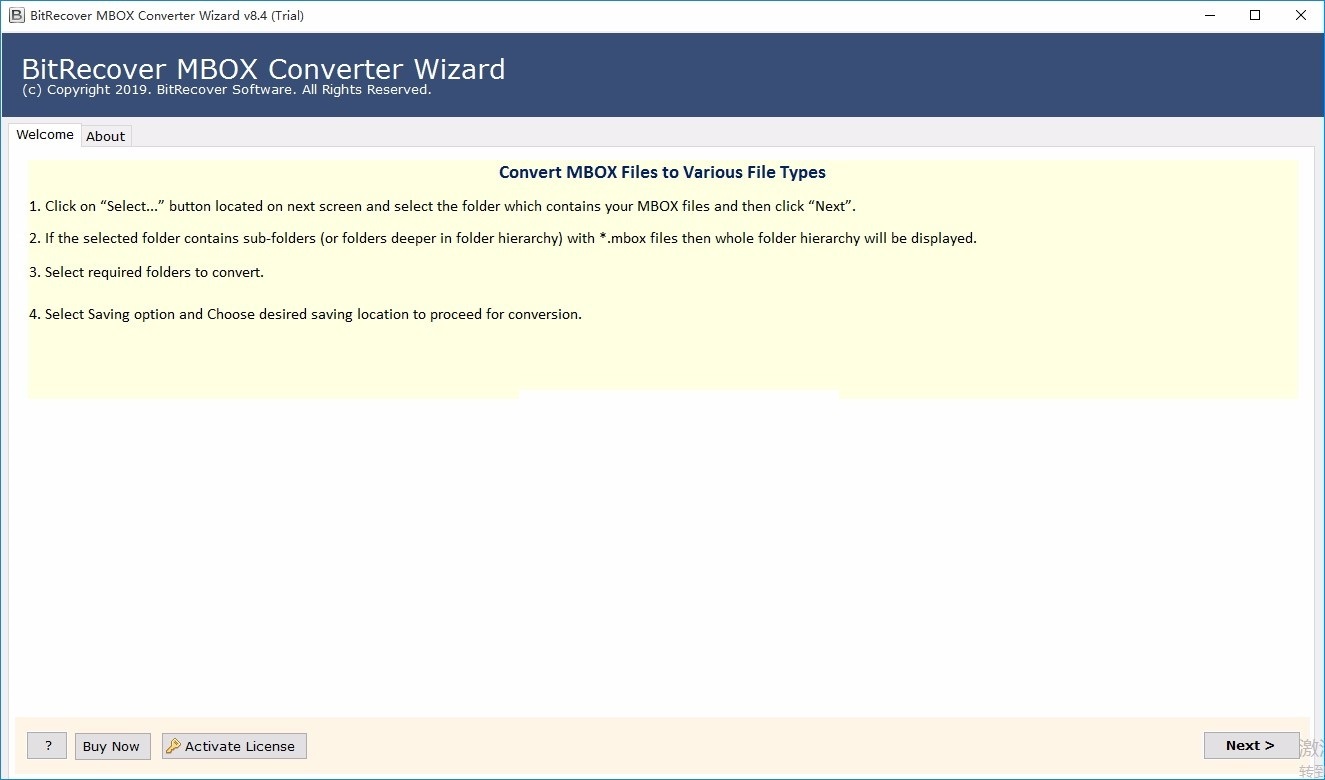 BitRecover MBOX Converter Wizardͼ1