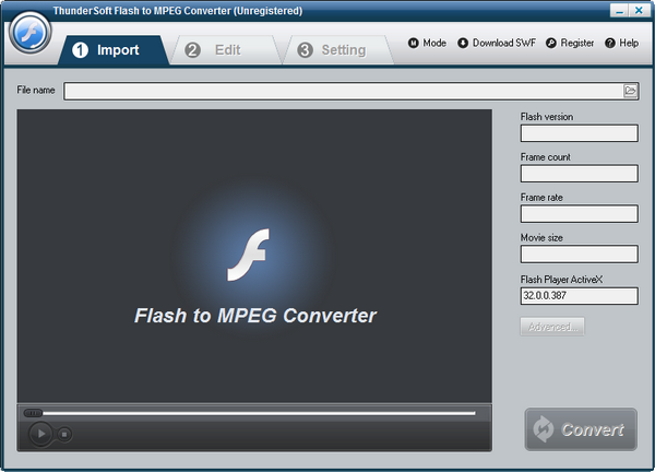 ThunderSoft Flash to MPEG Converterͼ1