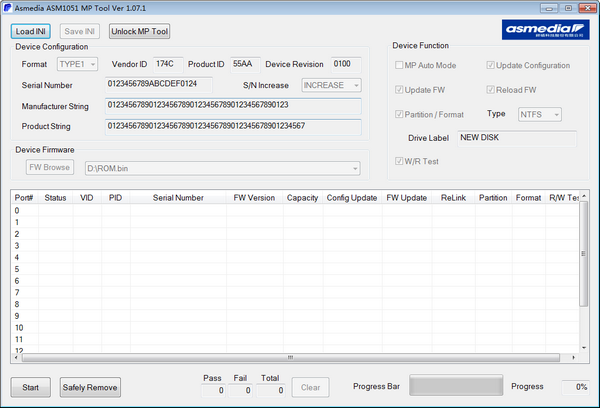 Asmedia ASM1051 MP Toolwindowsͻ˽ͼ