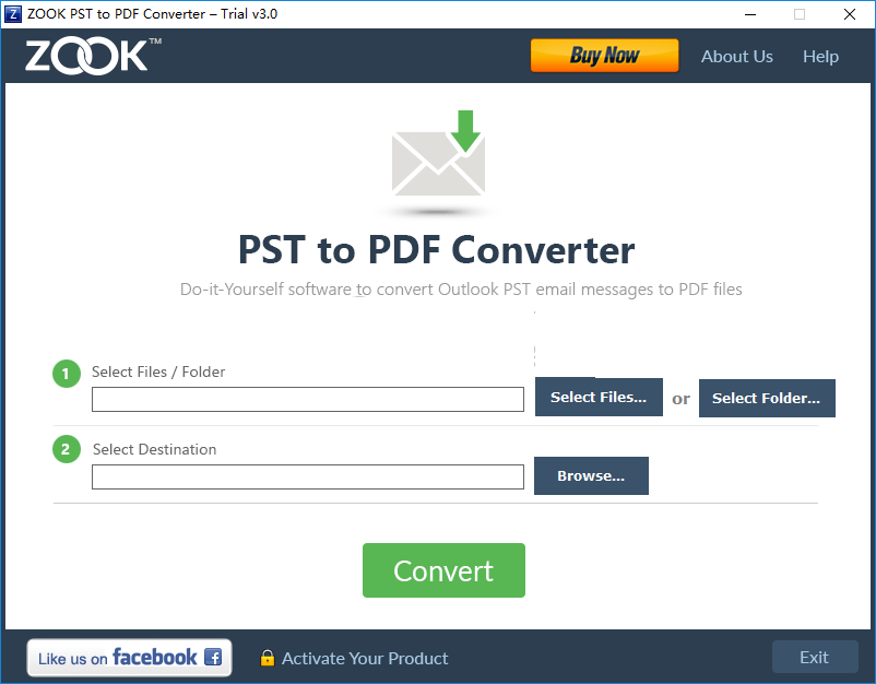 ZOOK PST to PDF Converterͼ1